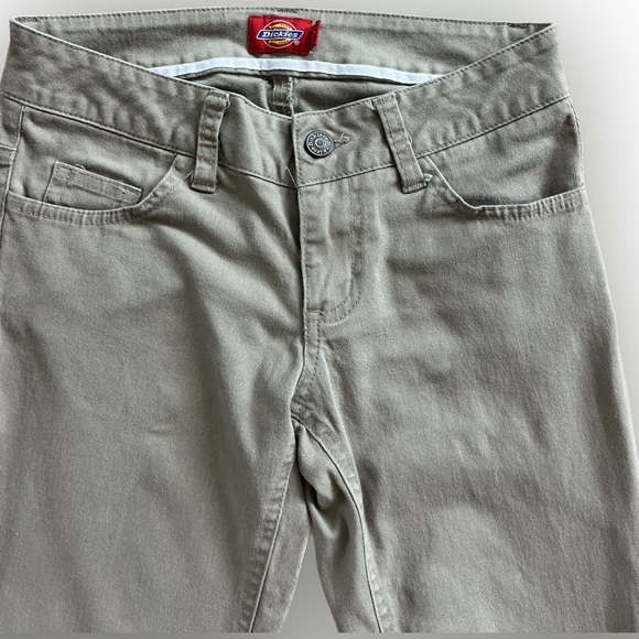 Dickies Girls Skinny Tan/khaki Chino Pants Size 1 School Uniform Street Wear - Picture 3 of 7